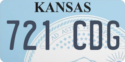 KS license plate 721CDG
