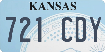 KS license plate 721CDY