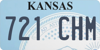 KS license plate 721CHM