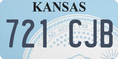 KS license plate 721CJB