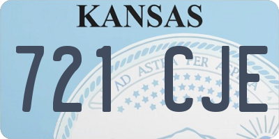 KS license plate 721CJE