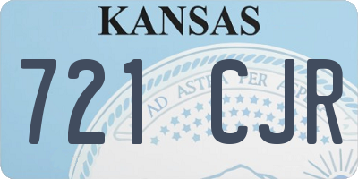 KS license plate 721CJR