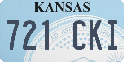 KS license plate 721CKI
