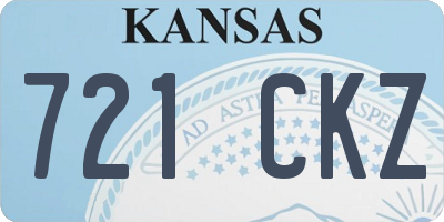 KS license plate 721CKZ