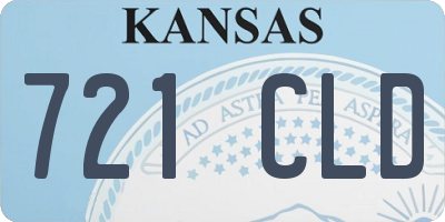 KS license plate 721CLD