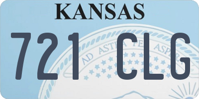 KS license plate 721CLG