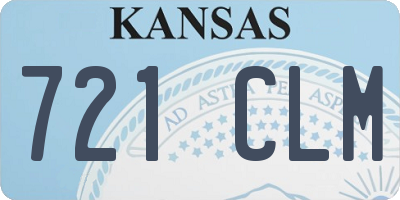 KS license plate 721CLM