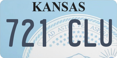 KS license plate 721CLU