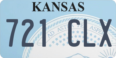 KS license plate 721CLX