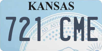 KS license plate 721CME
