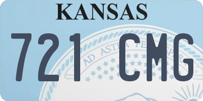 KS license plate 721CMG