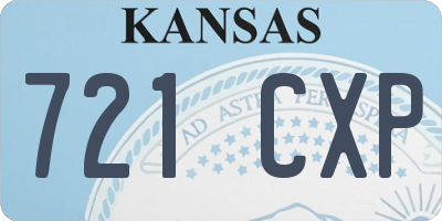 KS license plate 721CXP