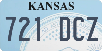 KS license plate 721DCZ