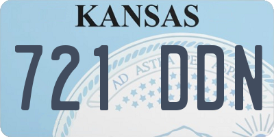 KS license plate 721DDN