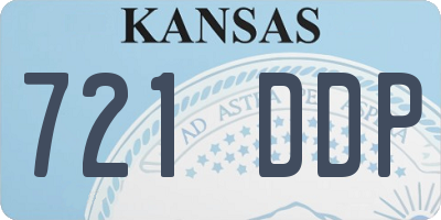 KS license plate 721DDP