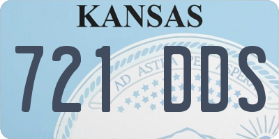KS license plate 721DDS