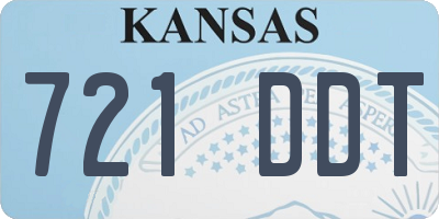 KS license plate 721DDT