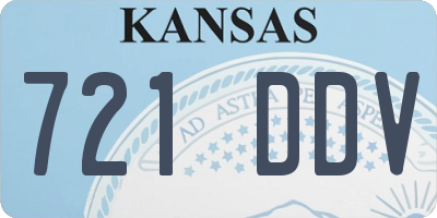 KS license plate 721DDV
