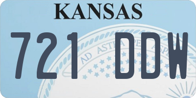 KS license plate 721DDW