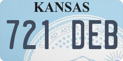 KS license plate 721DEB