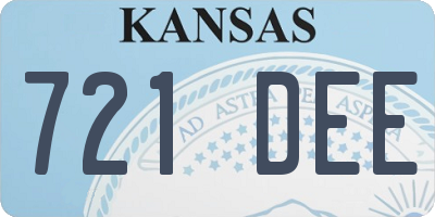 KS license plate 721DEE