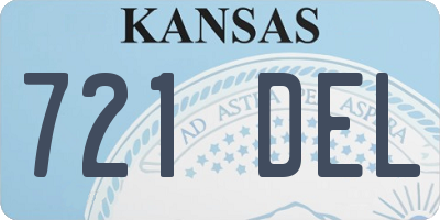 KS license plate 721DEL