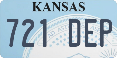 KS license plate 721DEP