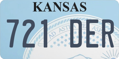 KS license plate 721DER