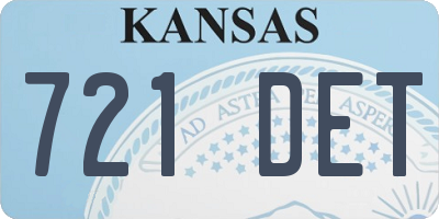 KS license plate 721DET