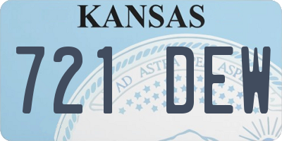 KS license plate 721DEW
