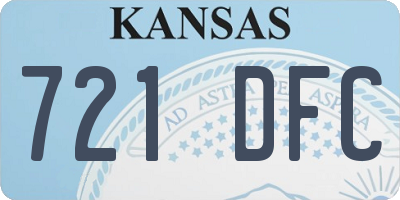 KS license plate 721DFC