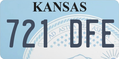 KS license plate 721DFE