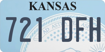 KS license plate 721DFH