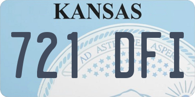 KS license plate 721DFI