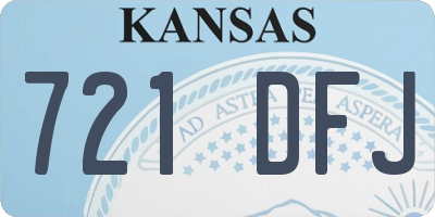 KS license plate 721DFJ