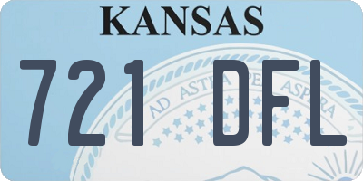 KS license plate 721DFL