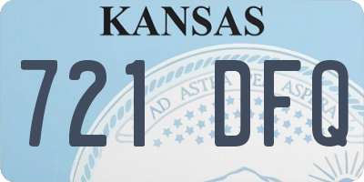 KS license plate 721DFQ