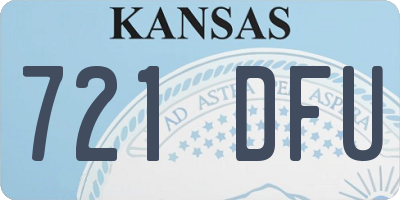 KS license plate 721DFU