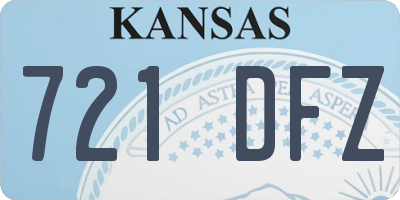 KS license plate 721DFZ