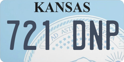 KS license plate 721DNP