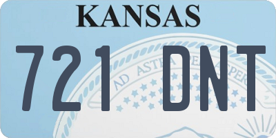 KS license plate 721DNT