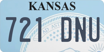 KS license plate 721DNU