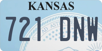 KS license plate 721DNW