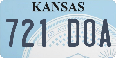 KS license plate 721DOA
