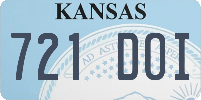 KS license plate 721DOI