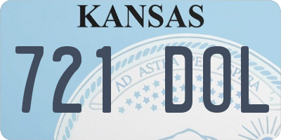 KS license plate 721DOL