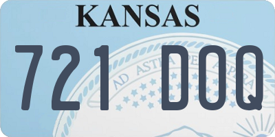 KS license plate 721DOQ