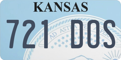 KS license plate 721DOS