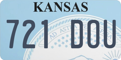 KS license plate 721DOU