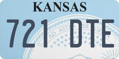 KS license plate 721DTE